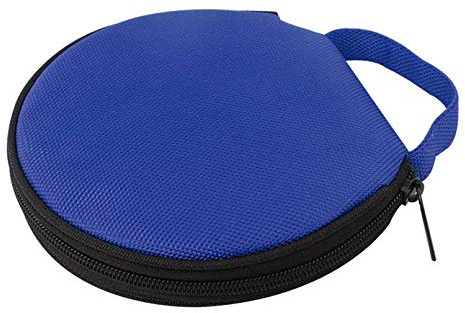 Losuya Funda de almacenamiento para CD, DVD, portátil, redonda, 20 capacidades, para coche, hogar y oficina, color azul