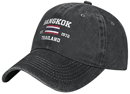 YINGD Berretto da baseball unisex Bangkok Thailandia bandiera tailandese regolabile berretto da baseball traspirante cappello da sole per adulti donne e uomini, #341, Etichettalia unica