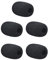 RTRTGS Set 5X Filtri Microfono 3x2,2x0,8 cm, Protezioni Microfoni per Cuffie, Antivento e Antirumore, in Schiuma Nero
