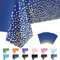 MORAINJAY 4 Stück Dunkelblau und Gold Party Rechteckig Tischdecke, 137x274cm Dot Confetti Wasserdicht Fleckschutz Tischdecken für Geburtstagsfeier, Hochzeit, Weihnachten, Kindergeburtstag, Cocktail