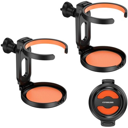 SIGANDG Faltbarer Auto-Getränkehalter, verstellbar für Lüftungsschlitze im Auto, Platz für Cola, Kaffee, Tee (2 Stück)