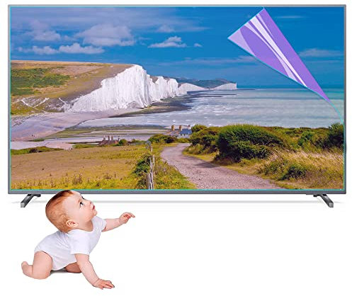 TWALOTPEX Blaulichtdrosselnder Bildschirmschutz 32-75 Zoll Blendschutzfolie for LCD-, LED-, 4K-OLED- und QLED-HDTV-Displays(43in 942x529mm)
