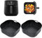 2 Stück Silikonform HeißLuftfritteuse Zubehör für Philips Airfryer 5000 Serie HD9285,Air Fryer Silikon Einsatz Backform für Dual Basket 7,2L
