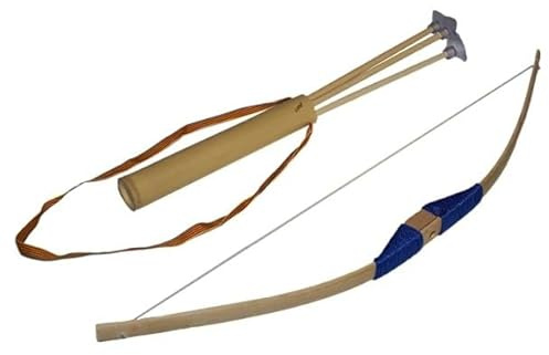 Juguetutto - Arco Pequeño - con Flechas Ventosa - Azul - Juguete de Madera
