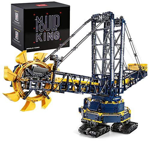 Mould King 17006 Technik Schaufelradbagger Bausatz, Fernbedienung & APP Bagger Montage Spielzeug Set mit 6 Motor und Bauset(4588 Teile)