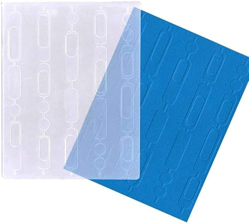 Label Lace Embossing Folders for Card Making, 5.7 × 4.2 Inch Sign Notes Plastic Embossing Folders Geometric Figure Holiday Template Stencil Craft Card Embossing Folder for DIY Scrapbooking