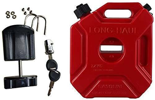 Pyatofly 1 Ensemble 5L RéServoirs de Carburant Bidons D'Essence en Plastique Support de Voiture Jerrican Bidon D'Essence Conteneur D' Bidon de Carburant