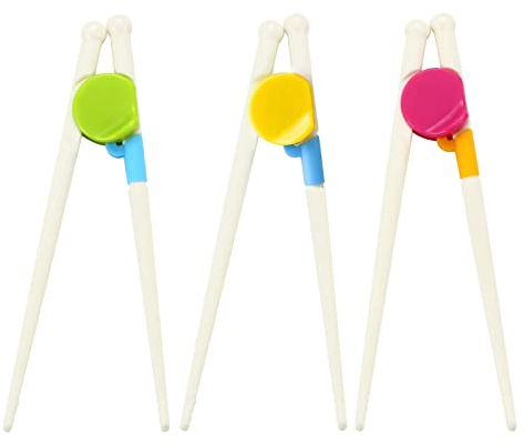 Bacchette Sushi Bambini, Witbicg Bacchette Cinesi Per Bambini Cinesi Da Addestramento Cute Animal Cartoon Design Bacchette Helper Trainer Adatto Per Bambini Principianti, lavabile lavastoviglie, 3PCS