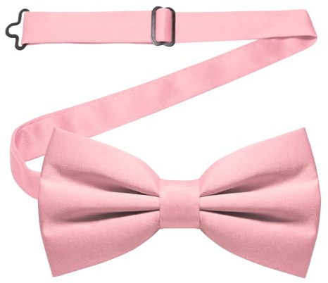 JEMYGINS Blush Pink Pre-tied Bow Tie Adjustable Bowtie for Men(28)