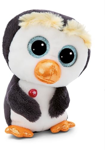 NICI peluche GLUBSCHIS pingüino príncipe Nigu 15cm gris - Juguete hecho de suave tejido peludo para abrazar y jugar, para niños y adultos, gran idea de regalo - 48853
