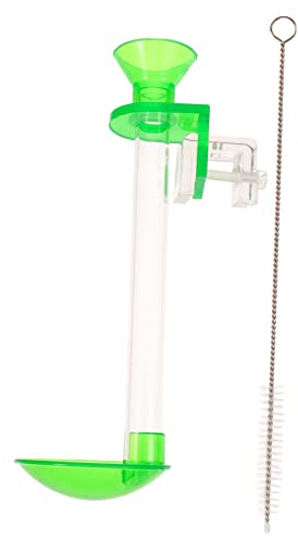 Toddmomy 1ensemble Alimentateur Transparent pour Crevettes Aquarium Tube De Nourriture Pratique Et Facile à Utiliser pour Crevettes Crabes Et Poissons Tropicaux Brosse De Nettoyage