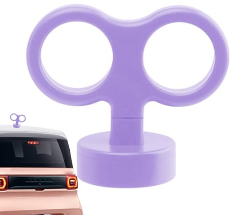 Bomefoi Juguetes de cuerda para coche, llave de cuerda 3D para coche, bonitos adornos impermeables, decoración para casco trasero, accesorios de motocicleta para mujeres y hombres