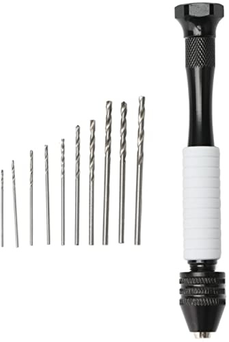 Hyuduo 10st Handspiralborr, Spiralborrset med Höghastighetsstål för trä Plast Gummi PVC Glasfiber
