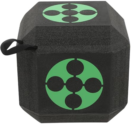 Archery Target Block for Practice, Cube Training Aid, Portable Lightweight XPE Foam Arrow Stop for Bows, Reusable Block, Accuracy Improvement, Backyard/Outdoor/Indoor Use, Durable