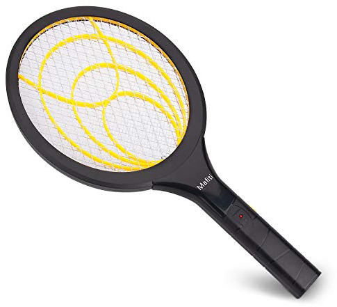 Mafiti - Raquette électrique abeille pour extérieur et intérieur, jaune