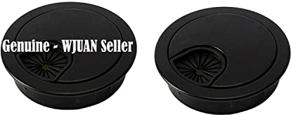 WJUAN 2 Piezas Cubierta de Orificio de Cable Noble de 60 mm | Escritorio Cubierta de Agujero para Orificios de Cables para Escritorios, Escritorios y Encimeras (Negro)