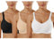 Vertvie Damen 1/2/3er Set Sport BH Einfarbig Ohne Bügel Bustier Klassische Bequem Stretch Bra Mittle Halt Gepolstert Wohlfühl-BH(Schwarz+Weiß+Beige,L)