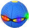 FeiWen Magic UFO Ball mit 3 Lichtern, verformt, fliegende Untertasse, Ball, Frisbee, verformter Ball, Eltern-Kind-Spielzeug, Strandspiele, Outdoor-Sport, Geschenk (Z-6 hellblau)
