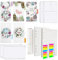 SRunDe A5 Karierte Nachfüllpapier Set A5 Ordner 6 Ringe Zubehör 2 x 45 Blätter / 90 Seiten 2 x Farbige Haftnotizen 5 x Farbige Trennblätter 4 x Umschlägbeutel 1 x 20 cm Lineal für Notizbuch