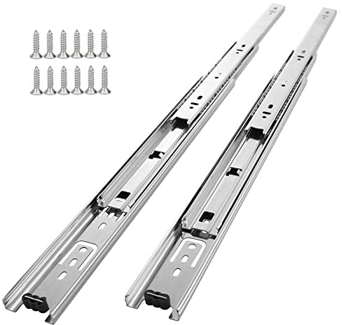 10 Pair of 22 Inch Drawer Slides,100 LB Capacity Full Extension Side Mount Drawer Rails