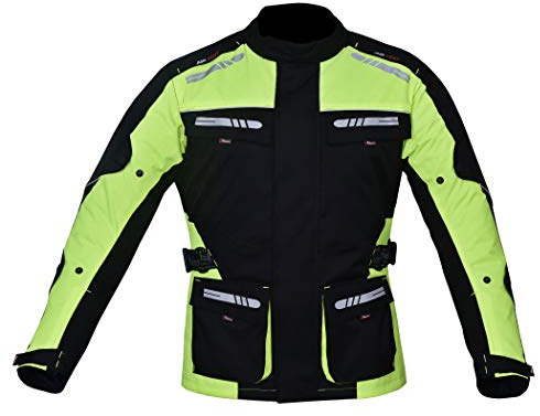 NORMAN Chaqueta de motocicleta para hombre, impermeable, textil, con blindaje CE, reflectores