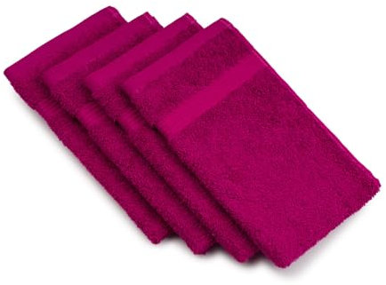 Gözze - New York Gästetücher, 4er-Set, Weich und saugfähig, 100% Baumwolle, 30 x 50 cm - Cyclam