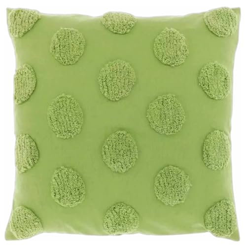 Marrakesch Kissenbezug Giel Hellgrün inklusive Füllung Kissen 45x45 cm groß | Sofakissen Kuschelkissen aus Baumwolle als Aesthetic Wohnzimmer Deko auf dem Sessel | Dekokissen