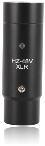 48V Power Microphone to XLR Male Adapter, 3-PIN XLR Interface, for Headphones, Lavalier Microphones, Instrument Condenser Microphones