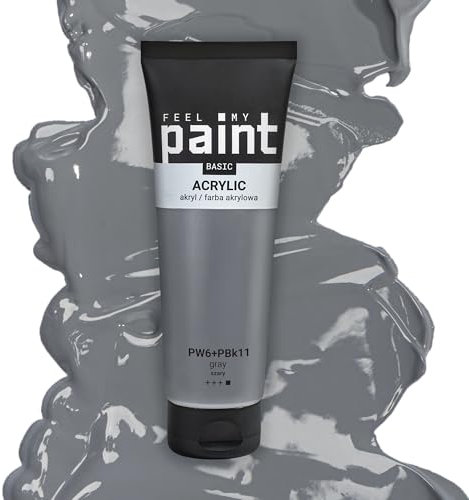 FeelMyPaint Acrylfarbe (Grau, 120 ml)