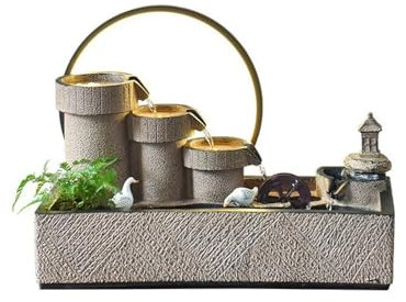 Bordfontän Enkla fontänvattenprydnader lockar rikedom Feng Shui-hjul Dekorativt vardagsrum Skrivbord Cirkulerande vatten Vattenfall inomhus