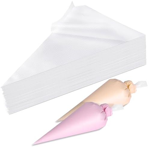 AiQInu 200 Pièces Poche a Douille Patisserie, 31X21cm Poche a douille jetable, Design Antidérapant pour Douilles de Glaçage, Coupleurs, Cupcakes, Biscuits