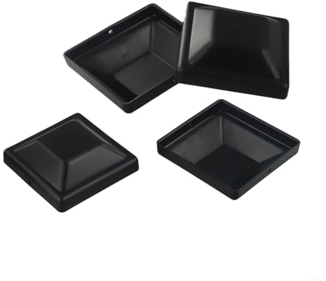 4 tappi in plastica per pali in legno da 10 x 10 cm, copertura resistente alle intemperie, per proteggere le cime dei recinti dai danni del sole e della pioggia