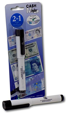 Minder 2 in 1 Forged Note Detector Pen with Integrated UV Light - Ideal for detecting counterfeit paper and polymer currency (10)