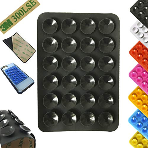 Mag-Balls Saugnapf Haltematte selbstklebend für alle Handy Modelle Halterung Halter Handyhalterung Universal Smartphone PKW KFZ Auto Hülle Handyhülle Multi Flexibel (Schwarz)