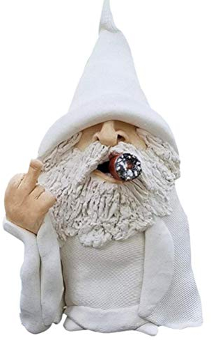 spier Gartenzwerg-Skulptur, rauchende freche Goblin-Statue, Mittelfinger-Sammlerstatue, Zwerglandschaft für Rasenverzierungen Innen- oder Außendekoration
