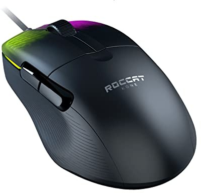 Roccat Kone Pro - Lightweight Ergonomic Optical Performance Gaming Mouse, black