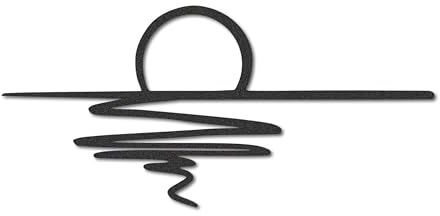 NORTH KAISER Metall Wanddeko | Sonnenglanz Wandkunst | Minimalistische Linien Deko | Wand Skulptur für Wohnzimmer, Schlafzimmer, Outdoor, Einweihungsgeschenk (118 x 55 cm)