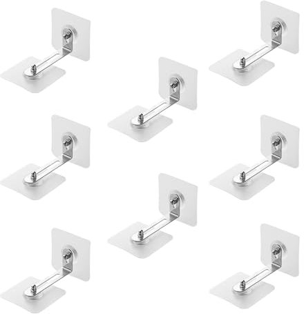 8 Pack Furniture Wall Anchor No Drill The Wall Install for Baby Proofing Adhesive Anti Tip Safety Metal Bracket for Self Adhesive Secure Furniture Prevent Falling Tip for Child Safety