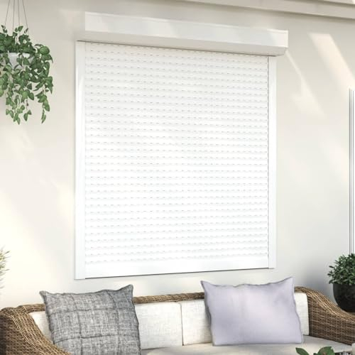 ZEYUAN Tapparella Avvolgibile in Alluminio 130x140 cm Bianca,Articoli di ferramenta,Materiali da Costruzione,Serrande-144973