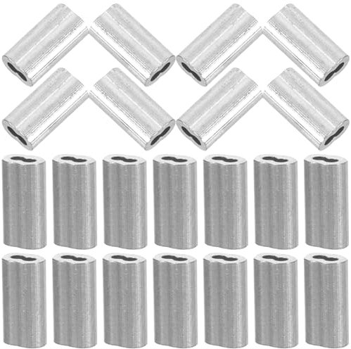 8-förmige Drahtseilhülse aus Aluminium 100 Stück Silber