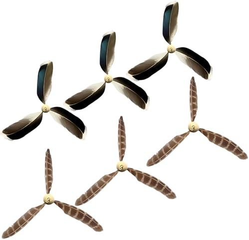 ZKFSIE Replace Feather Toy, 6PCS Cat Wand Toy Refills with Natural Feathers, Interactive Play Attachments for Indoor Cats, Durable Replacement Feathers for Cat Teaser Wands