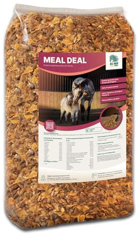ALL-WIN Horse Meal Deal 15 kg | Haferfreies Pferdemüsli mit Apfel für hohe Schmackhaftigkeit | Reich an Vitamin E & Biotin | Ergänzungsfutter für Vitalität & Glanz