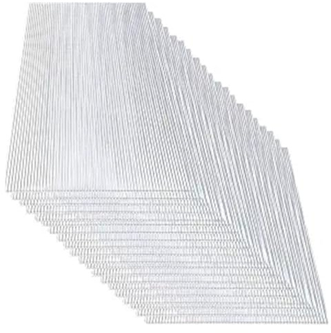 LINGDSWULING Coperture Plastica Ondulata Impermeabile Lastre Trasparenti per Coperture Lastre Alveolari in Policarbonato Policarbonato Alveolare in Policarbonato(24Pack,4' x 2' x 0.24)