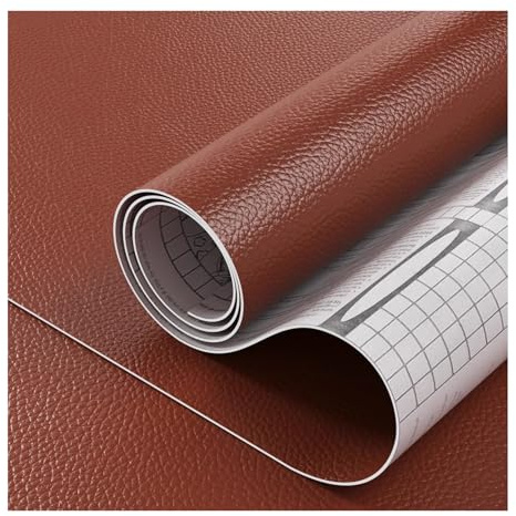 Ecopelle Adesiva Kit Di Riparazione In Similpelle Marrone, Grande Adesivo In Vinile Per Tappezzeria, Nastro In Pelle Autoadesivo Tagliabile Per Mobili, Divani, Sedili Per Auto(Brown,100X40cm)