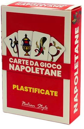 beSMART Carte da Gioco Napoletane Plastificate – Italian Style | Mazzo da 40 Carte Tradizionali | Alta Qualità, Resistenti e Lavabili | Perfette per Scopa, Briscola, Tresette e altri giochi italiani