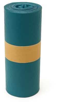 Bolsas de basura de 240 litros, extra fuertes, 70 μ azul, resistentes, bolsas de basura XXL, industriales y de oficina, extremadamente resistentes, estables para cubos de 10 piezas