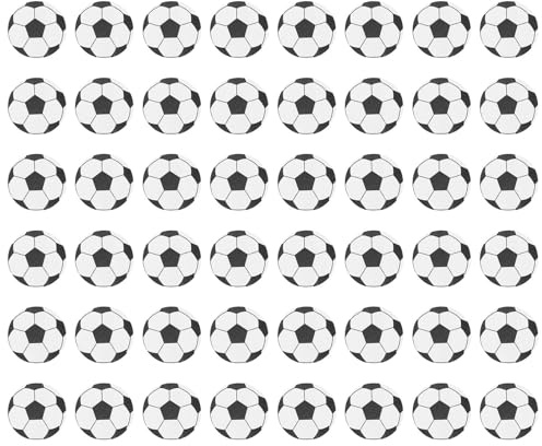 DECOMELODY Vendajes Adhesivos para 50 Piezas Diseño de Fútbol, Parches Transpirables de Pe Resistentes al Agua Sudor, Vendajes Flexibles Cuidado de Heridas y Protección en Actividades al