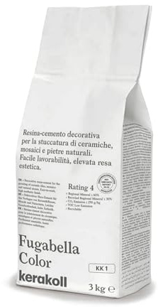 Stucco per fughe Kerakoll Fugabella KK 1 ultra bianco 3kg