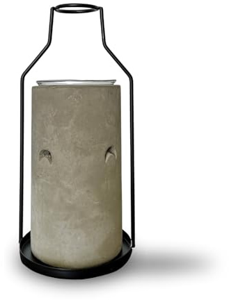Burle Inspiration Una Parfym - Fondant brännare av vax och doftvax - diffusor av eterisk olja och atmosfär doft - ljushållare i cement och metall - höjd: 18 cm - Zen'Arôme