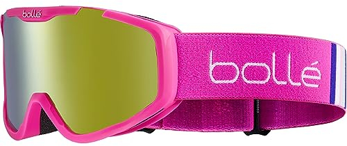 Bollé ROCKET PLUS Ski-Maske für Kinder - UV-Schutz - Komfort & klare Sicht, Matt Rosa, Vermillon Cat 3, Skibrille, S, Unisex Kinder